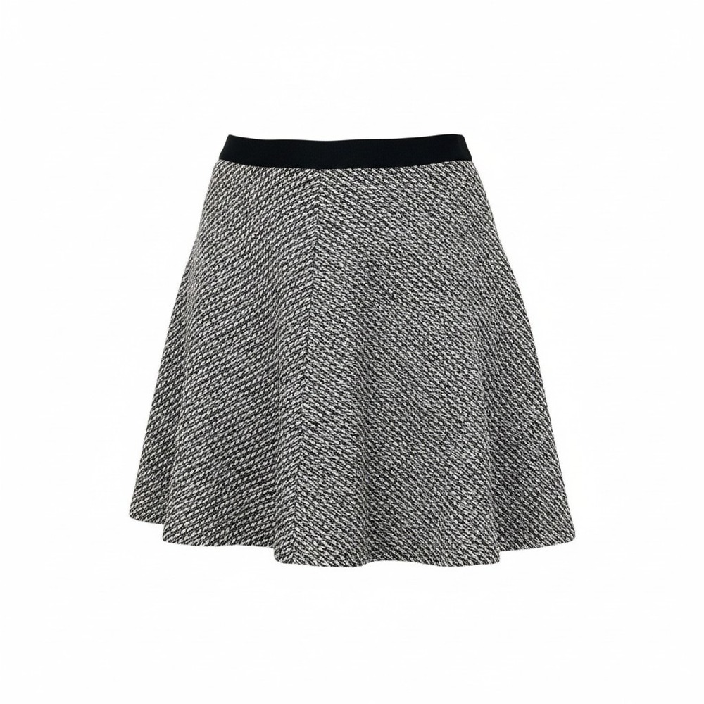Ann Taylor LOFT Black White Tweed Knit A-Line Skirt XS‎ NWT 15765550